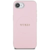 Guess Grained Ring MagSafe iPhone 16e Hülle - Rosa