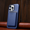 iCarer Case Leather genuine leather case for iPhone 14 Pro Max blau (WMI14220708-BU) (MagSafe compatible)