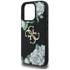 Guess Grained Roses Big 4G Logo Hülle für iPhone 16 Pro Max - Schwarz