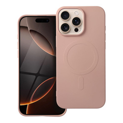 Futerał SILICONE MAG COVER (big hole) kompatybilny z MagSafe do IPHONE 16 Pro Max różowy