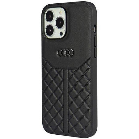 Audi Echtleder iPhone 13 Pro / 13 6,1" schwarz/schwarz Hardcase AU-TPUPCIP13P-Q8/D1-BK