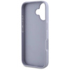 Schutzhülle IPHONE 16 Guess Hot Stamp 4G Pattern Triangle Metal Logo violett