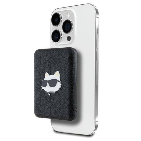 Karl Lagerfeld Induction Powerbank KLPB5FPGKSCHHK 16W 5000mAh black/black Choupette Head Pin MagSafe