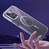 Kingxbar PQY Ice Crystal Series Magnethülle für iPhone 14 Plus MagSafe grau