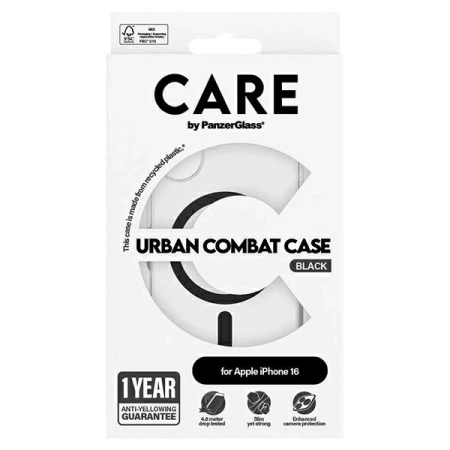 CARE by PanzerGlass Flagship Case iPhone 16 6,1&quot; schwarz/schwarz MagSafe 1345