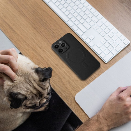 Etui do Samsung S25 Ultra czarne MagSafe + Szkło na ekran + Szkło na aparat