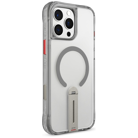Etui Skinarma Helix do iPhone 16 Pro Max  Magnetic Charging 360 Rotating Stand titanium
