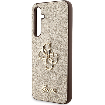 Guess nakładka do Samsung S23 FE GUHCS23FEHG4SGD GUESS HC FIXED GLITTER BIG 4G złota