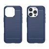 Carbon Case Silikonhülle für iPhone 16 Pro – blau