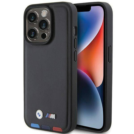 BMW BMHCP15L22PTDK iPhone 15 Pro 6.1&quot; black/black Leather Stamp Tricolor