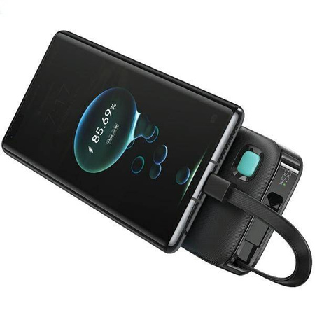 USAMS Powerbank with retractable USB-C Retractable cable 10000 mAh PD 20W Fast Charge XY Series purple/purple 10KCD22403 (US-CD224)
