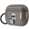 Karl Lagerfeld KLAP2HNKCTGK Airpods Pro 2 Hülle schwarz/schwarz Gliter Karl&amp;Choupette