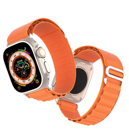 Sportowy pasek ze sprzączką do Apple Watch 8 / 7 / 6 / SE / 5 / 4 / 3 / 2 / 1 (41, 40, 38 mm) Dux Ducis Strap GS Version - pomarańczowy