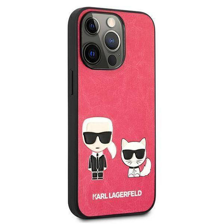 Karl Lagerfeld KLHCP13LPCUSKCP iPhone 13 Pro / 13 6,1" fuksja/fushia hardcase Ikonik Karl & Choupette