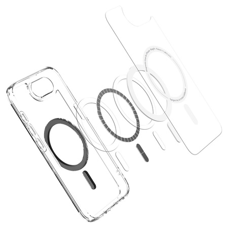 SPIGEN futerał ULTRA HYBRID MAG kompatybilny z MagSafe do IPHONE 16E 2025 carbon fiber