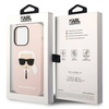 Karl Lagerfeld KLHMP14XSLKHLP iPhone 14 Pro Max 6.7 "hardcase light pink / light pink Silicone Karl`s Head Magsafe