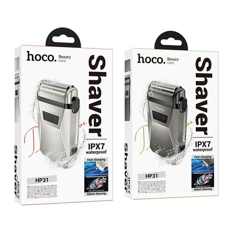 HOCO maszynka do golenia z podwójnymi ostrzami IPX7 HP31 szara