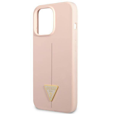 Guess GUHCP13XSLTGP iPhone 13 Pro Max 6,7 &quot;rosa / rosa Hardcase Silikondreieck