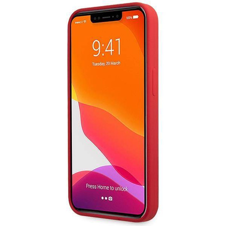 Guess GUHCP13XLSLMGRE iPhone 13 Pro Max 6,7" rot/burgund Hartschale Silikon Vintage Gold Logo