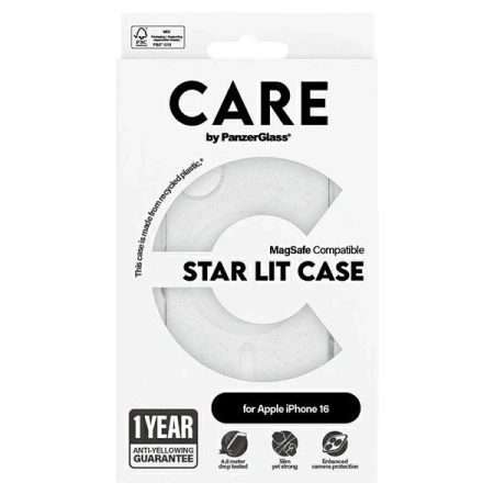 CARE by PanzerGlass Flagship Star Lit Case iPhone 16 6.1&quot; white/white MagSafe 1341