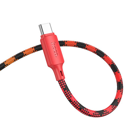Kabel USB C do USB C Hoco 3A 60W 1 m X116 gradient czerwony