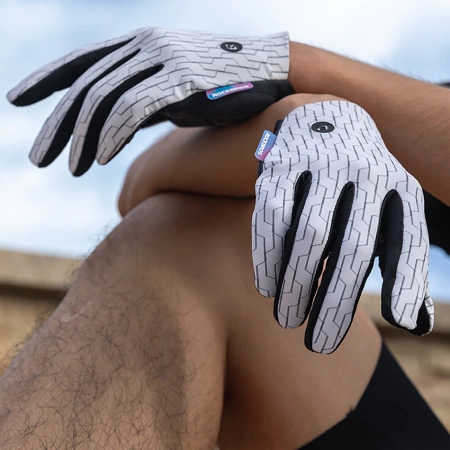 Rockbros Sporthandschuhe Frühling-Sommer Größe M - Weiß und Schwarz
