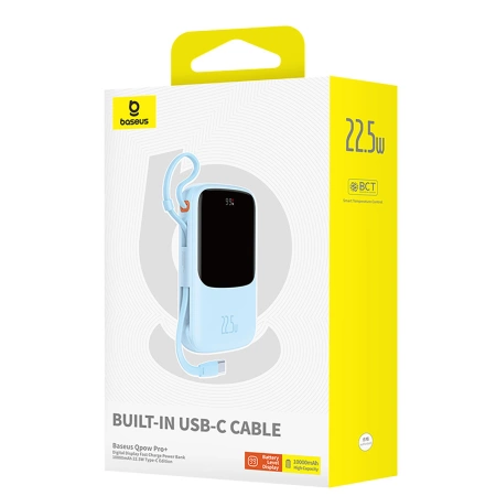 Baseus Qpow Pro+ 22,5 W 10000 mAh USB-C Powerbank – blau