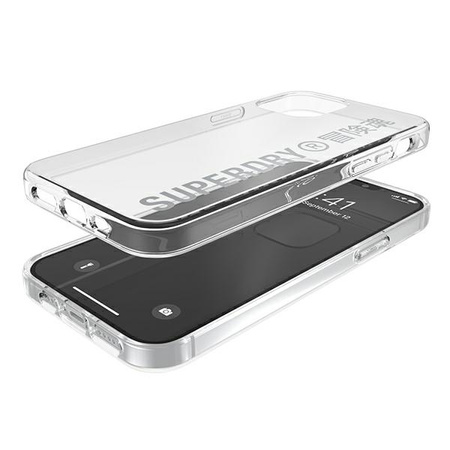SuperDry Snap iPhone 12/12 Pro Clear Cas e silver / silver 42591
