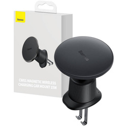 BASEUS uchwyt samochodowy do kratki wlotu z ładowaniem indukcyjnym kompatybilny z MagSafe 15W BS-CW01-1 / C40141001111-00