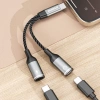 Dudao L13C+ 2in1 USB-C-Adapter – Grau
