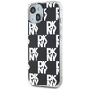 DKNY DKHCP15SHDLCEK iPhone 15 / 14 / 13 6.1" czarny/black hardcase IML Checkered Mono Pattern