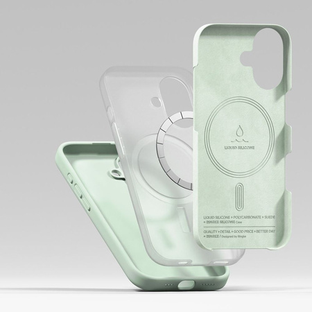 RINGKE SILICONE MAGNETIC MAGSAFE IPHONE 17 SOFT MINT