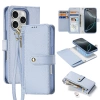 Dux Ducis Lawa iPhone 16 Pro Leather Case with Detachable Magnetic Wallet - Blue