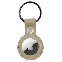 Oryginalne Etui APPLE AIRTAG Audi Synthetic Leather (AU-ATKR-Q3/D1-BG) beżowe