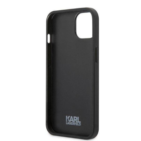 Oryginalne Etui IPHONE 13 MINI Karl Lagerfeld Hardcase Monogram Ikonik Patch niebieskie
