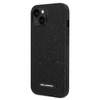 Original Handyhülle IPHONE 14 PLUS Karl Lagerfeld Hardcase Glitter Plaque Logo (KLHCP14MG2ELK) schwarz