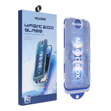 Szkło Hartowane 6D Pro Veason Easy-Install Glass - do Iphone 12 / 12 Pro czarny