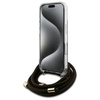 Original Handyhülle IPHONE 16 Guess Hardcase Crossbody Cord 4G Print (GUHCP16SHC4SEW) braun