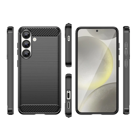 Etui Carbon Case elastyczne silikonowe na Samsung Galaxy XCover 7 Pro - czarne