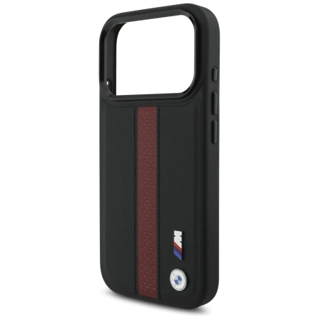 Etui BMW M Perforated Stripe Logo MagSafe na iPhone 17 Pro - czerwone
