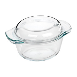 Küchenprofi Elsass - Naczynie żaroodporne ze szkła borokrzemowego z pokrywką 1,4 l 18×11,5 cm