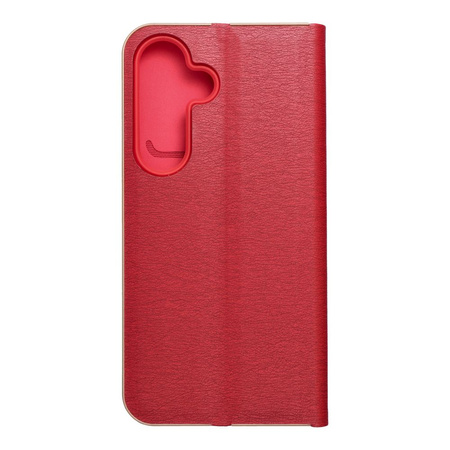 Kabura LUNA Book Gold do SAMSUNG S25 czerwony