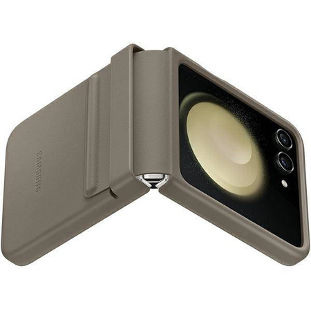 Eco-leather case for Samsung Galaxy Z Flip 5 - brown