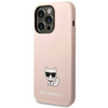 Original Handyhülle IPHONE 14 PRO MAX Karl Lagerfeld Hardcase Silicone Choupette Body hell-pink