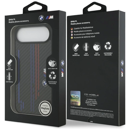 Etui BMW M Kevlar Lines & Logo MagSafe na iPhone Air - czarne