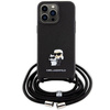 Etui Karl Lagerfeld Crossbody Saffiano Metal Pin Karl & Choupette na iPhone 15 Pro Max - czarne