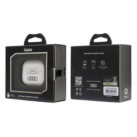 Original Case APPLE AIRPODS 3 Audi IML Geometric Pattern Cover (AU-IMLAP3-A6/D3-WE) white