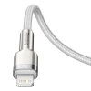 Baseus Cafule Metal Data kabel USB Typ C - Lightning 20 W Power Delivery 2 m biały (CATLJK-B02)