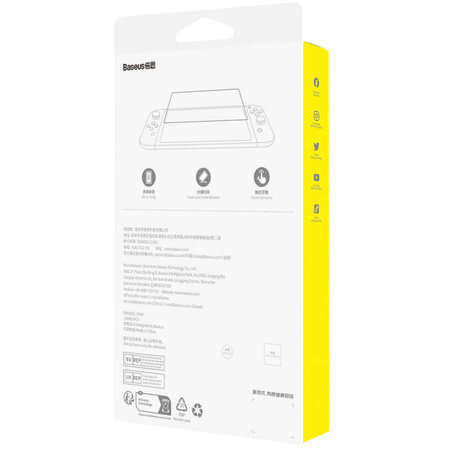 Set aus 2x Baseus Crystal Panzerglas für Nintendo Switch 2019 + Montageset - transparent