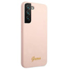 Guess GUHCS22MLSLMGPP S22 + S906 rosa / rosa Hardcase Silikon-Schriftzug Metall-Logo